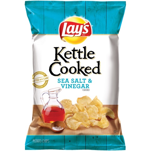 Lays Kettle Sea Salt & Vinegar Chips 1.37oz Bag thumbnail
