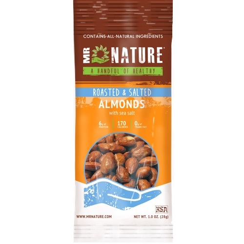 Mr. Nature Salted Almonds 1oz thumbnail