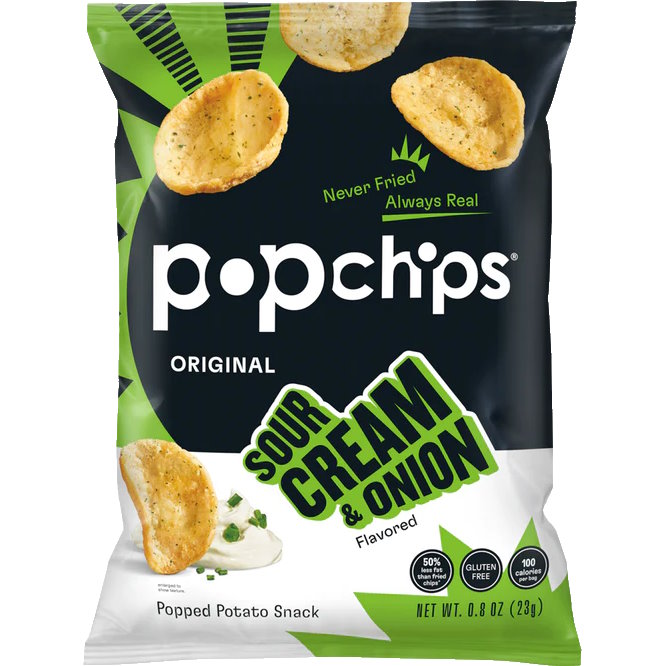 Pop Chips Sour Cream & Onion 0.8oz Bag thumbnail