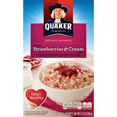 Quaker Instant Oatmeal Strawberry & Cream 12ct Box thumbnail