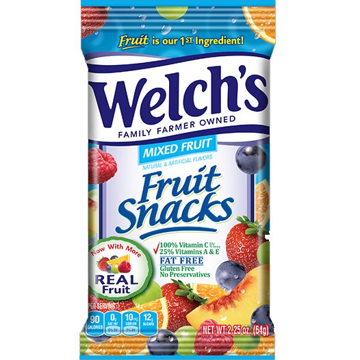 Welch's Reduced Sugar Mixed Fruit Snacks 1.5oz thumbnail