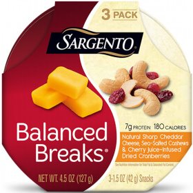 Sargento Balance Breakfast Sharp Cheddar/Cashews/Cranberry thumbnail