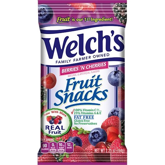 Welch's Fruit Snacks Berries & Cherries 2.25oz thumbnail