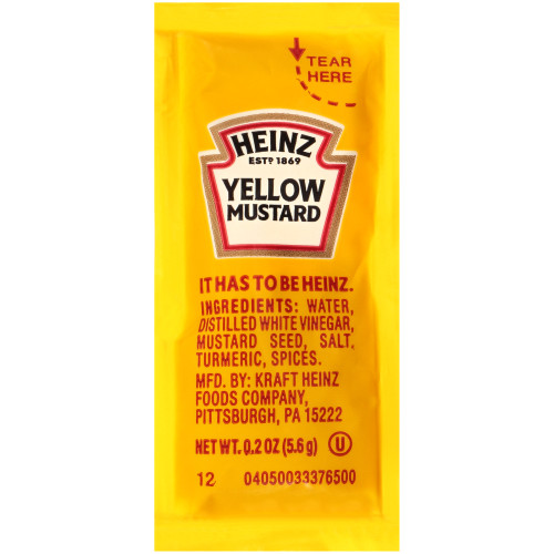 Heinz Mustard Packets 200ct thumbnail