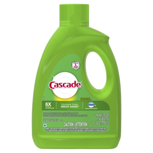 Cascade Dishwasher Gel Lemon Scent 120oz Bottle thumbnail
