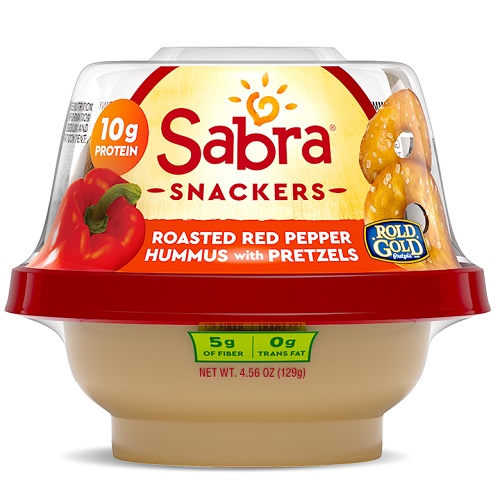 Sabra Roasted Red Peppers Hummus w/Pretzels 4.56oz thumbnail