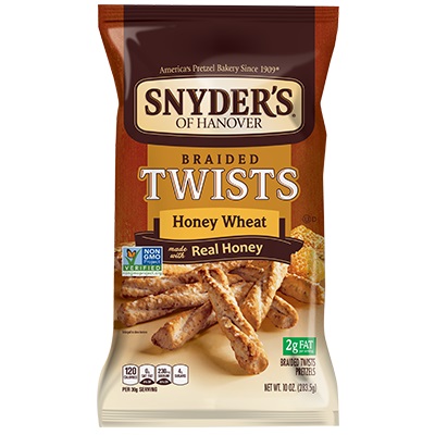 LSS Snyder's Honey Wheat Braided Pretzels thumbnail