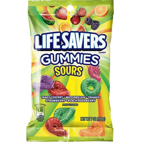 Lifesavers Gummies Sours Peg Bag 7oz thumbnail