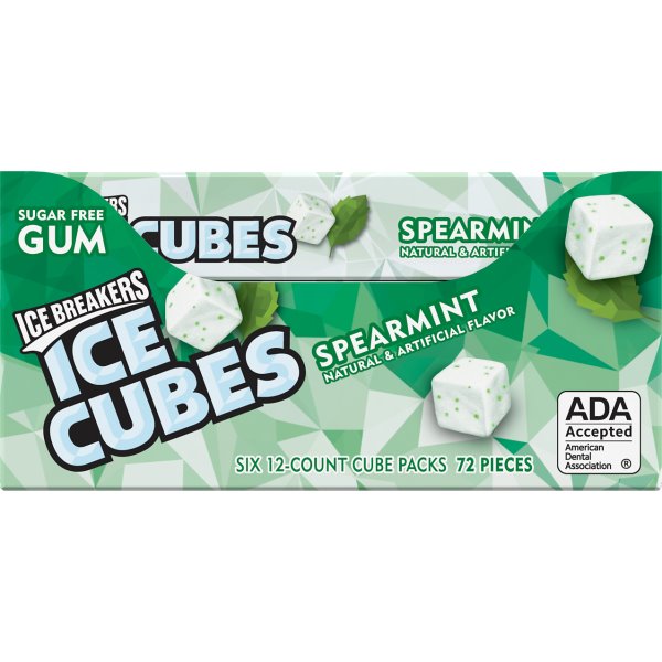 Ice Breakers Ice Cubes Spearmint Gum 12pc thumbnail