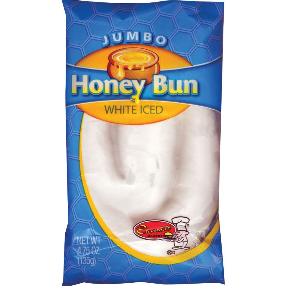 Cloverhill Jumbo Honey Bun Iced 4.75oz – Valley Vending Online Ordering