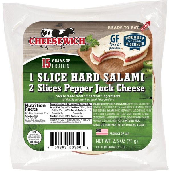 Cheesewich Pep. Jack & Salami thumbnail