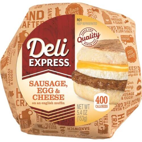 Deli Express Sausage Egg and Cheese Muffin thumbnail