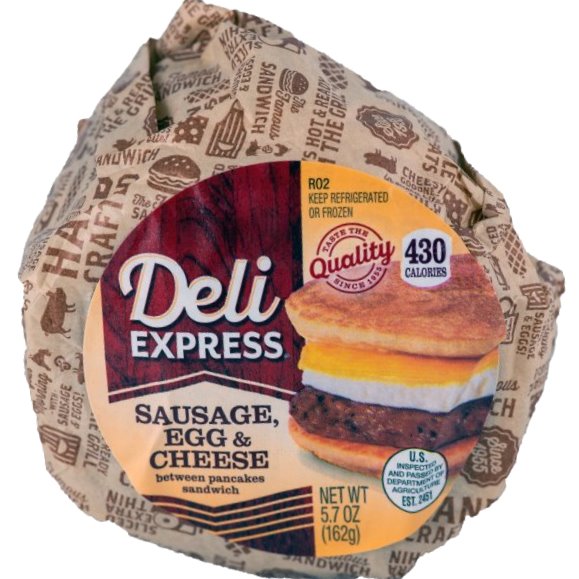 Deli Express Sausage Egg and Cheese Pancake Sandwich thumbnail