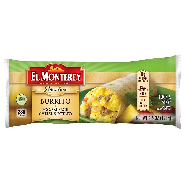 El Monterey Egg Sausage Cheese Potato Burrito 4.5oz thumbnail