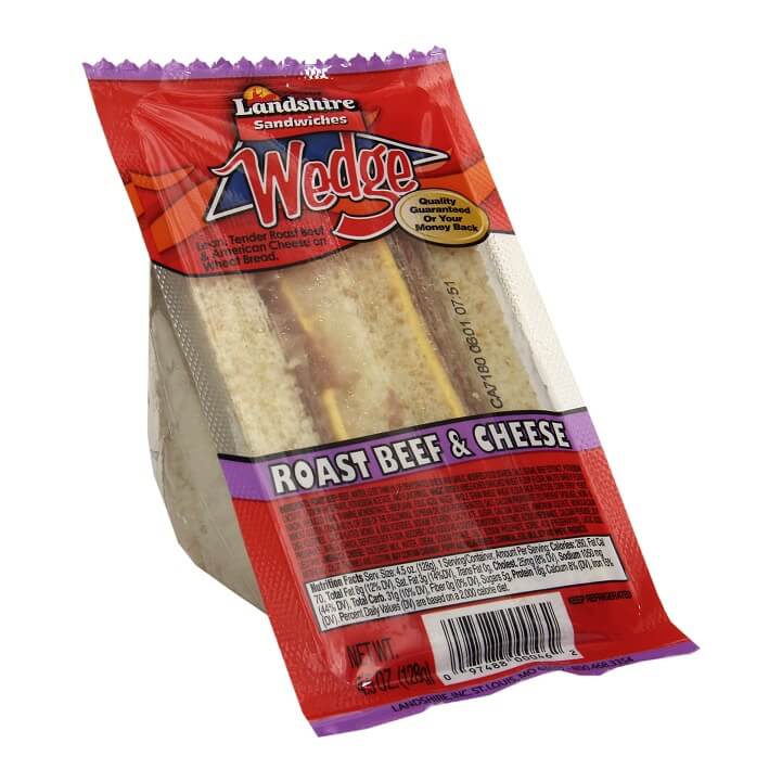 Landshire Roast Beef & Cheese Wedge 4.5oz Each thumbnail
