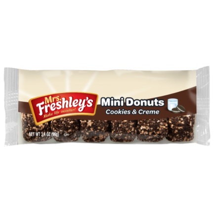 Mrs. Freshley's Cookies and Creme Donuts 3.4oz thumbnail