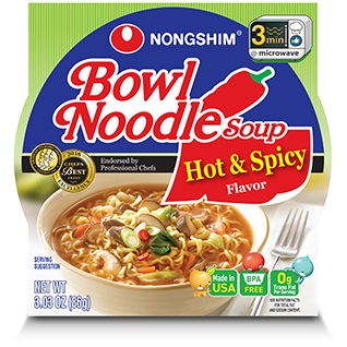Nongshim Bowl Noodle Soup Hot & Spicy 3.03oz thumbnail