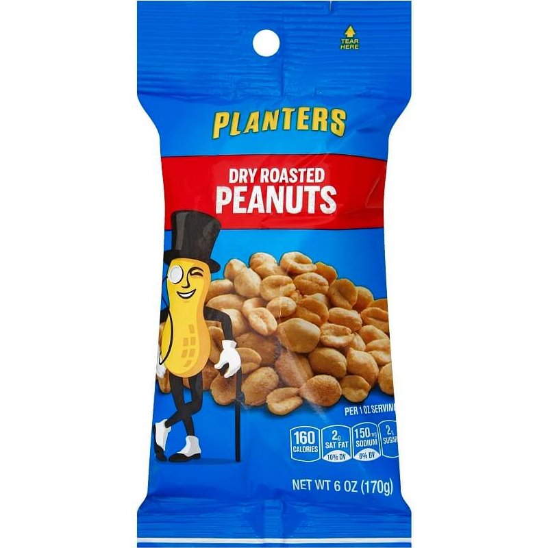 Planters Peanuts Dry Roasted 6oz thumbnail