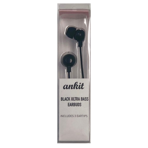 Ankit Black Ultra Bass Earbuds thumbnail