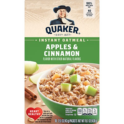 Quaker Instant Oatmeal Apple & Cinnamon thumbnail