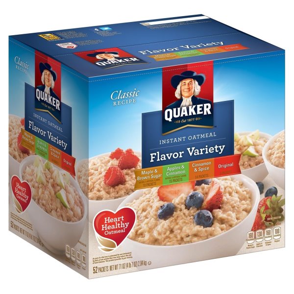 Quaker Oatmeal Assorted 52ct thumbnail