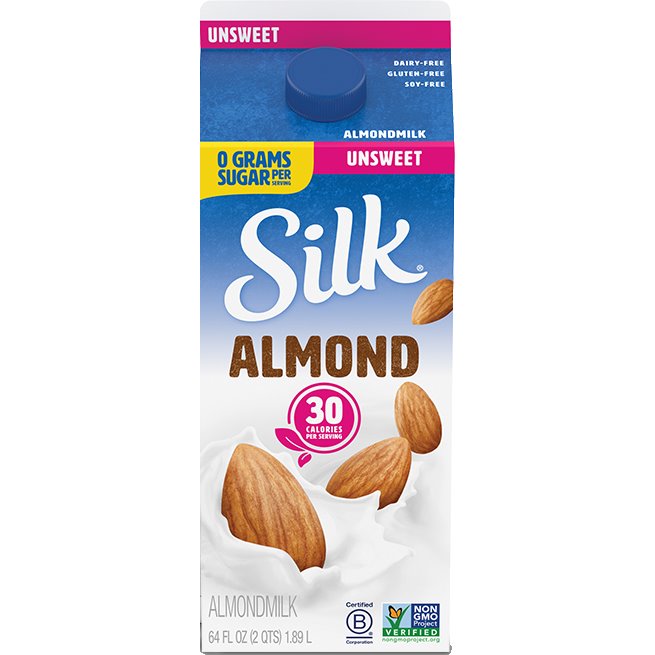 Silk Almond Milk Vanilla Unsweetened 64oz thumbnail
