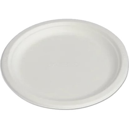 6" Heavy Weight Bagasse White Plate thumbnail
