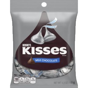 Hershey's Kisses Milk Chocolate Peg Bag 5.3oz thumbnail