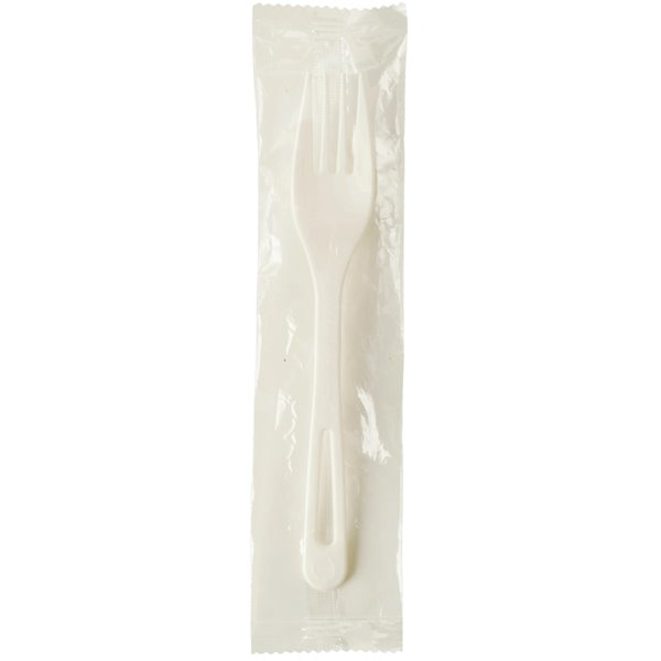 Eco Compostable Forks Individually Wrapped 750 ct thumbnail
