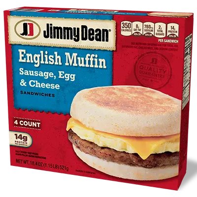 Jimmy Dean Sausage Egg & Cheese Muffin 5oz thumbnail