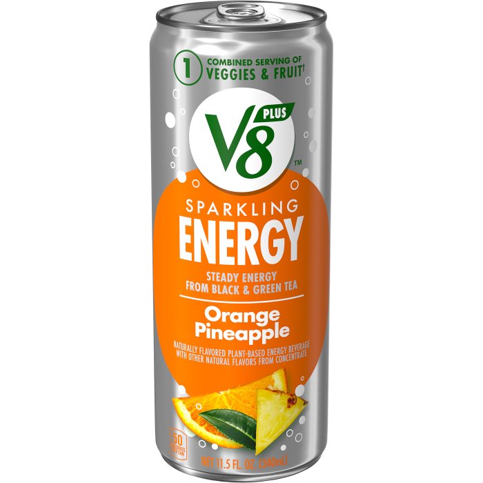 V8+ Sparkling Energy Orange Pineapple 11.5oz thumbnail