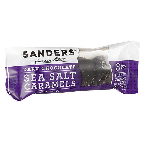 Sanders Caramel Dark Chocolate Sea Salt 1.5oz 3pk thumbnail