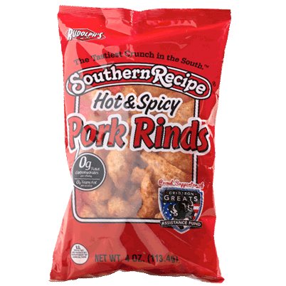 Rudolph's Southern Recipe Hot & Spicy Pork Rinds thumbnail