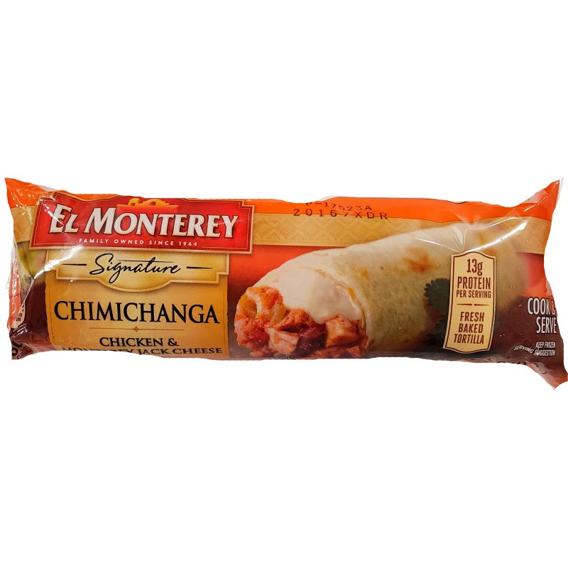 El Monterey Signature Chimichangas Chicken, Cheese & Rice 10ct, 45oz, Frozen Meat