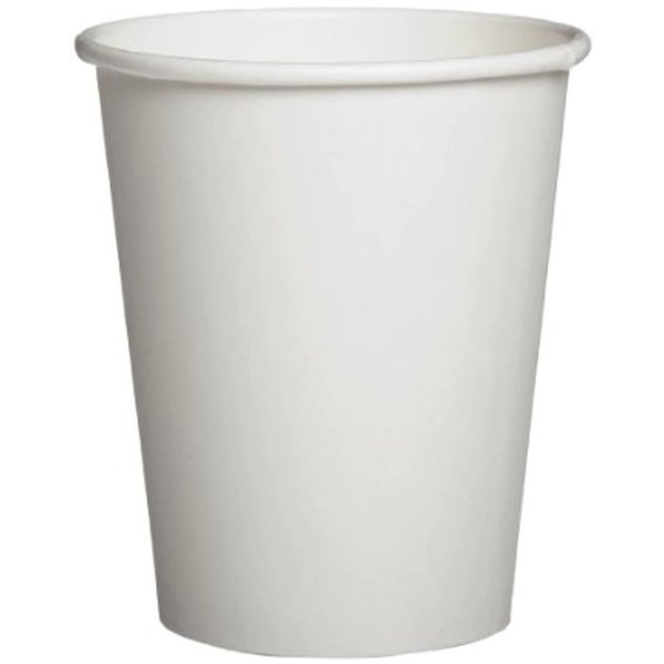 Choice White Poly Paper Hot Cup 4oz 5004W 1000ct Case thumbnail