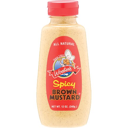 Woebers Spicy Brown Mustard 12oz thumbnail
