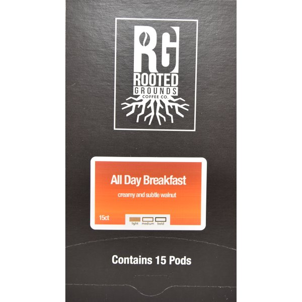 Rooted Grounds All Day Breakfast Pods 90ct thumbnail
