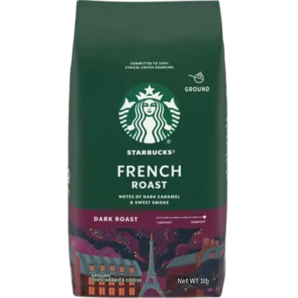 Starbucks Ground Coffee French Roast 1lb thumbnail