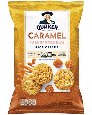 Quaker Popped Rice Crisps Caramel Corn .91oz SH4 thumbnail