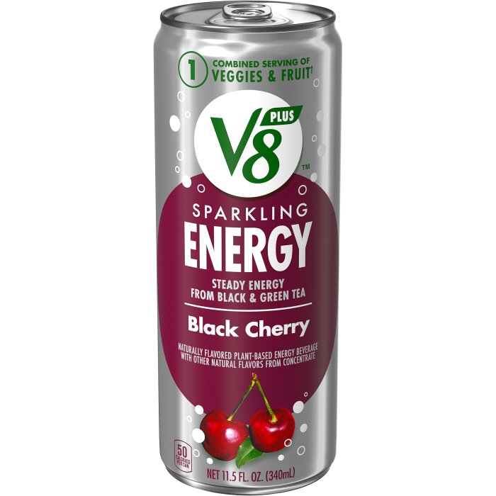 V8+ Sparkling Energy Black Cherry 11.5oz thumbnail