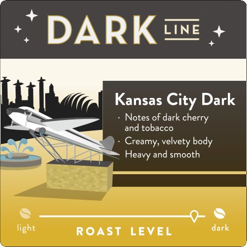 Roasterie Kansas City Blend DarkWhole Bean 5lb Bag thumbnail