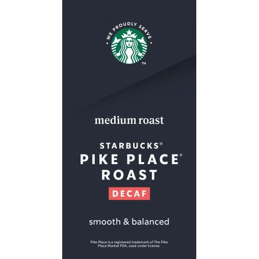 Starbucks Pike Place Decaf Ground 28/9oz thumbnail