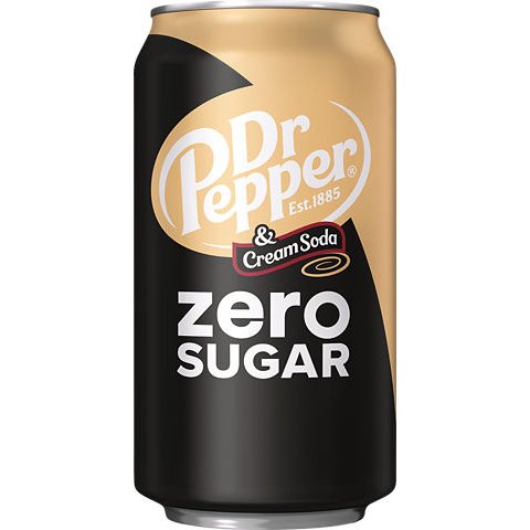 Dr. Pepper & Cream Soda Zero Sugar 12oz thumbnail