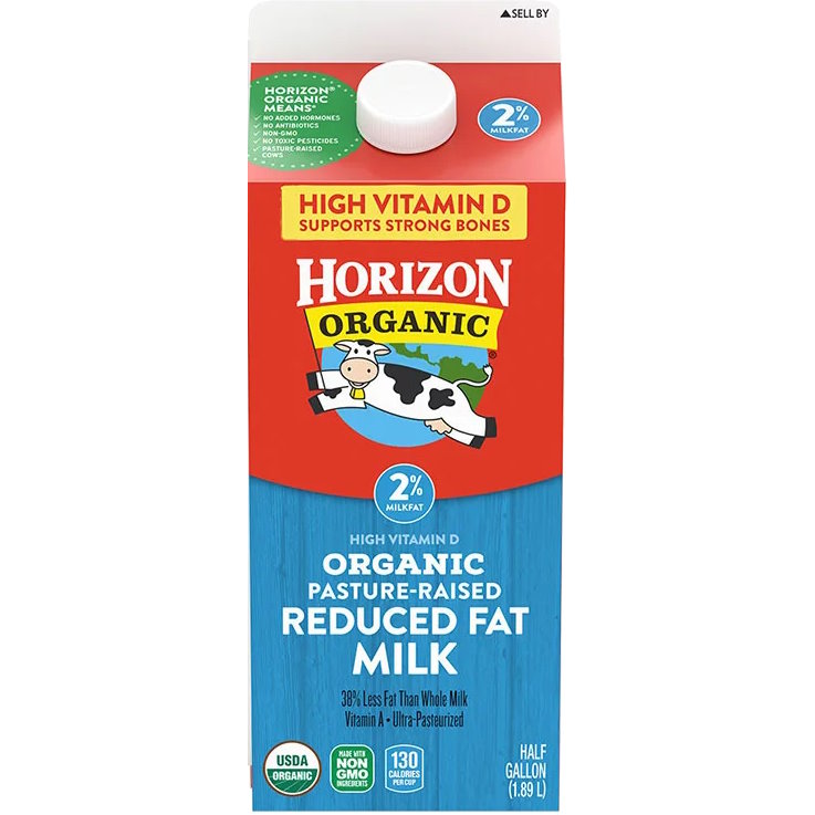 Horizon Organic 2% Milk 1/2 Gallon thumbnail