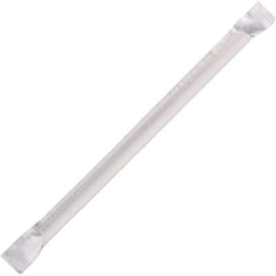 7.75" Clear Straws Wrapped 500ct thumbnail