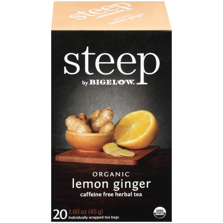 Steep Tea Organic Lemon Ginger Tea Bags 20ct thumbnail