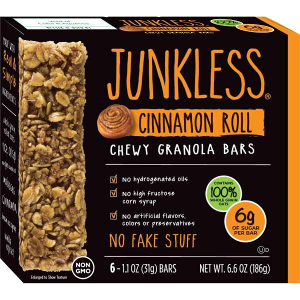 Junkless Cinnamon Roll Chewy Granola Bar 1.1oz 48ct thumbnail