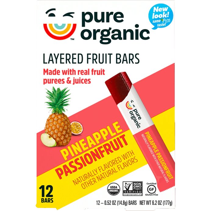Pure Organic Layered Fruit Bar Pineapple Passionfruit 6.2oz Each thumbnail