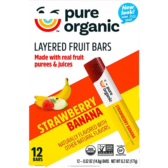 Pure Organic Layered Fruit Bar Strawberry Banana 6.2oz Each thumbnail