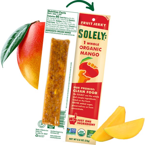 Solely Organic Fruit Jerky Mango 0.8oz thumbnail